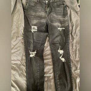 Washed out ripped jeans